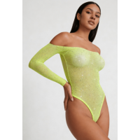 LOVE IN LEATHER BODYSTOCKING 008 FLURO RHINESTONE LOVE IN LEATHER BODYSTOCKING 008 FLURO RHINESTONE